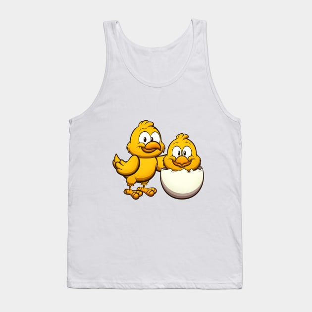 Cute Little Chicks Tank Top by TheMaskedTooner